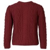 Wijnrode gebreide cardigan - Girls cardigan apache long sleeve oxblood red